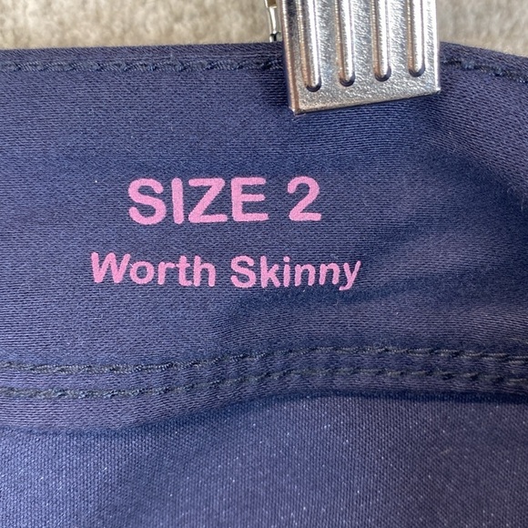 Lilly Pulitzer Worth skinny pant navy blue size 2 beachy preppy minimalist - Picture 8 of 15